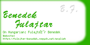 benedek fulajtar business card